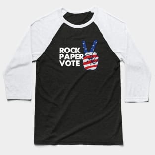 ROCK PAPER VOTE Baseball T-Shirt